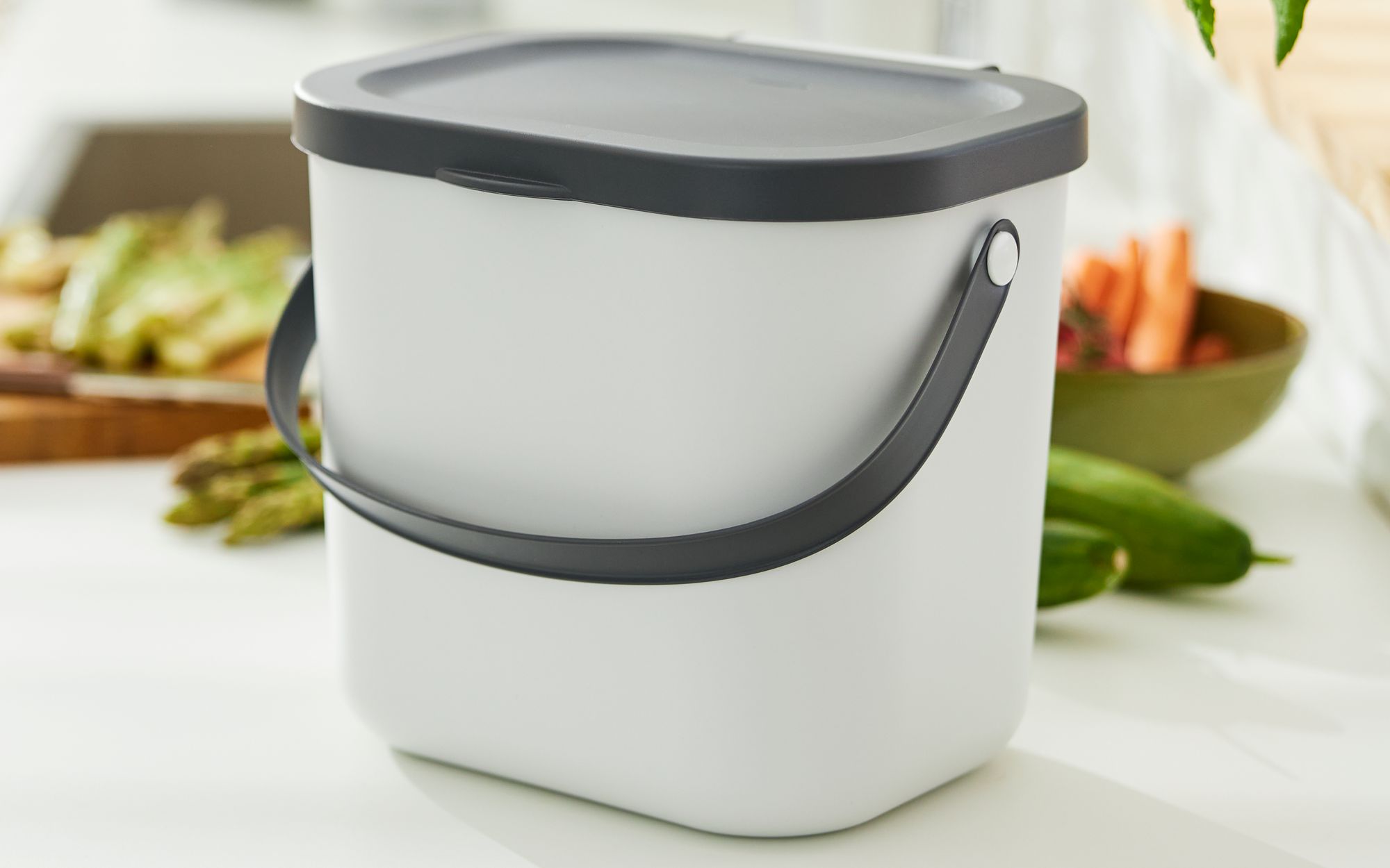 Rotho Recycling Müllsystem Albula 6 Liter weiß