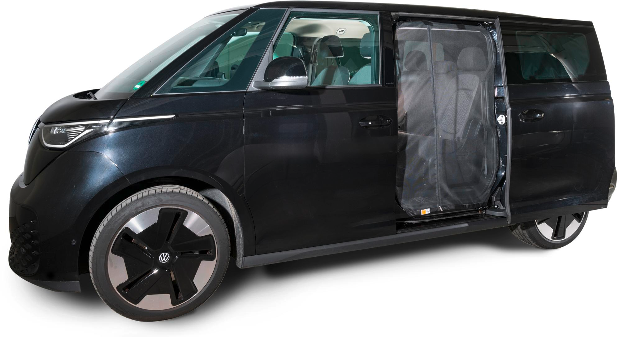 Mayr Van Schiebetürenmoskitonetz mit Magnetreißverschluss geeignet für ID Buzz mit Maschenweite Fine-mesh für
