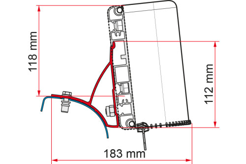 Fiamma Kit Renault Trafic Markisenadapter für Fiamma Compass