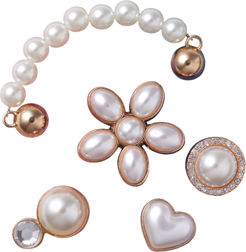 Crocs Jibbitz Dainty Pearl Jewelry Schuhanstecker 5er Pack