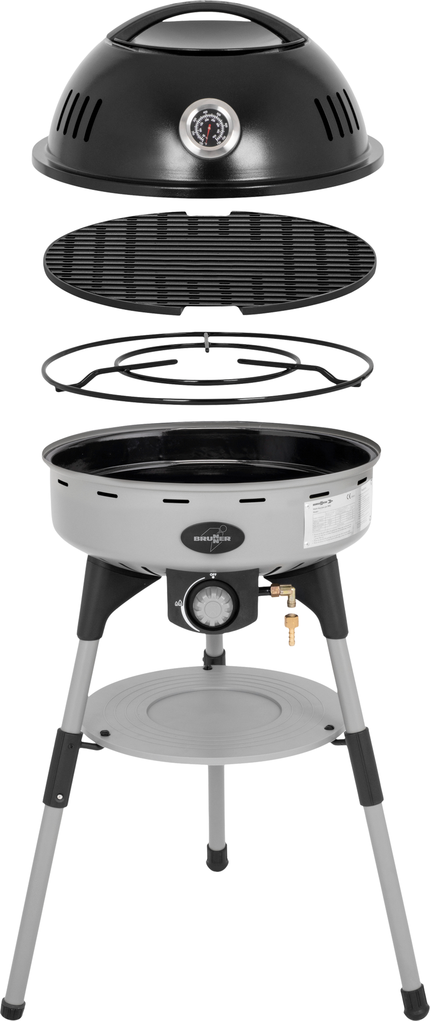 Brunner Devil BBQruiser HT Roundgrid Gasgrill tragbar