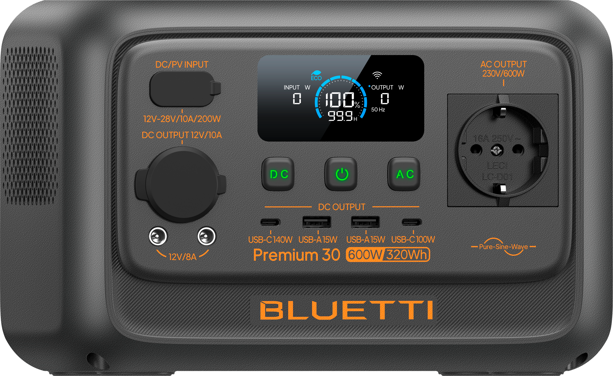 Bluetti Premium 30 V2 Powerstation mit USV-Funktion 320 Wh 600