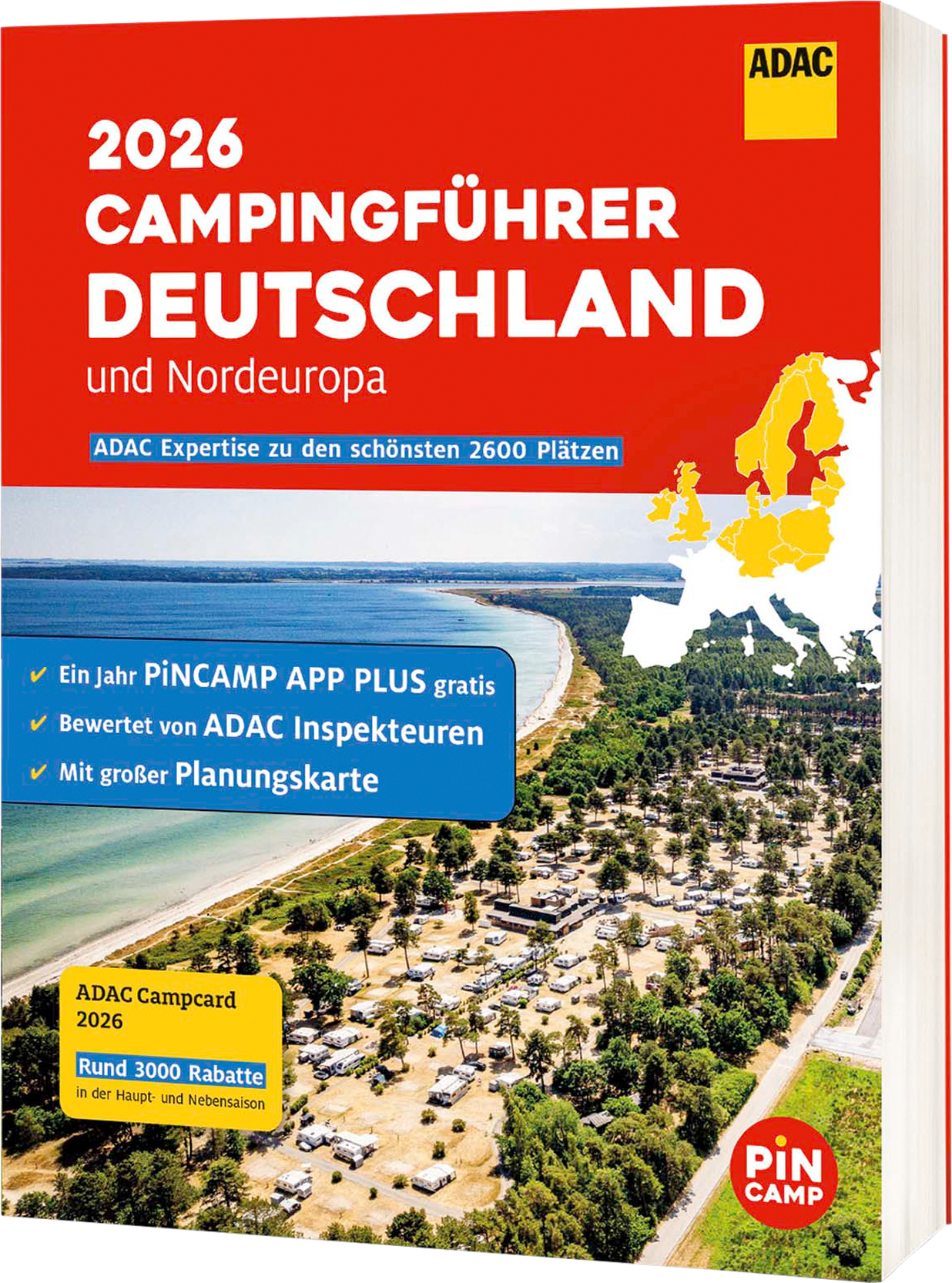 ADAC Campingführer 2026 inklusive ADAC Campcard Sprache Deutsch für