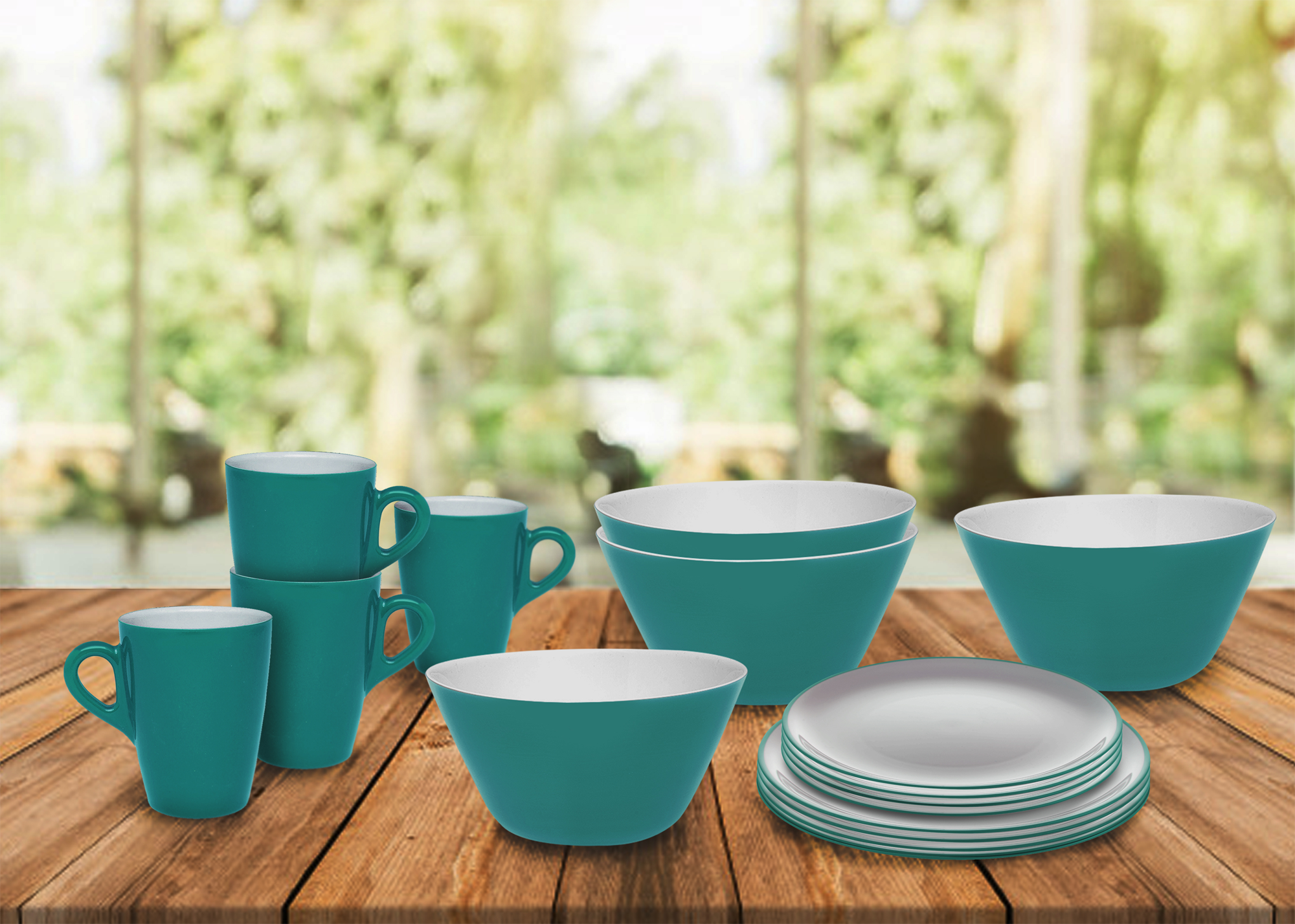 OMADA 16-tlg. Essgeschirr blau | 08022365346373