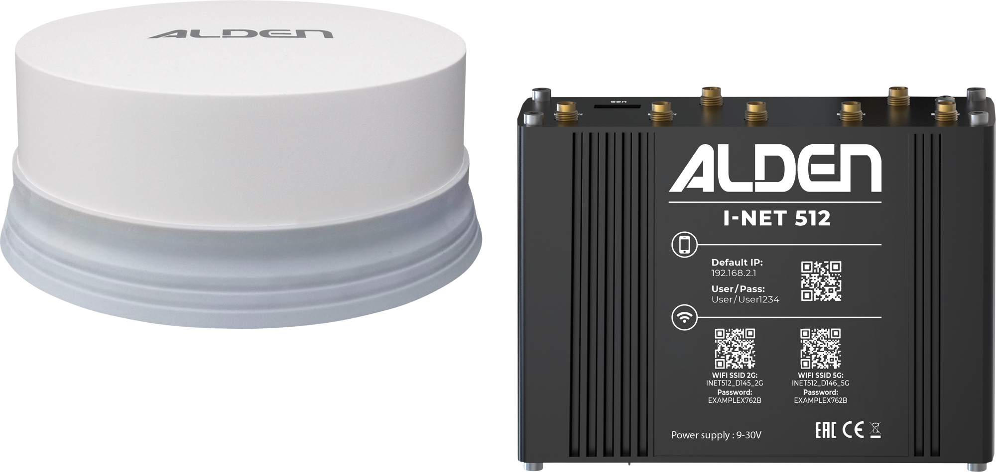 Alden Pack-INET-5G Router-Set Mobiles 5G Internet bis 3,3 Gbps mit MIMO-Antenne für Wohnmobile und Caravans
