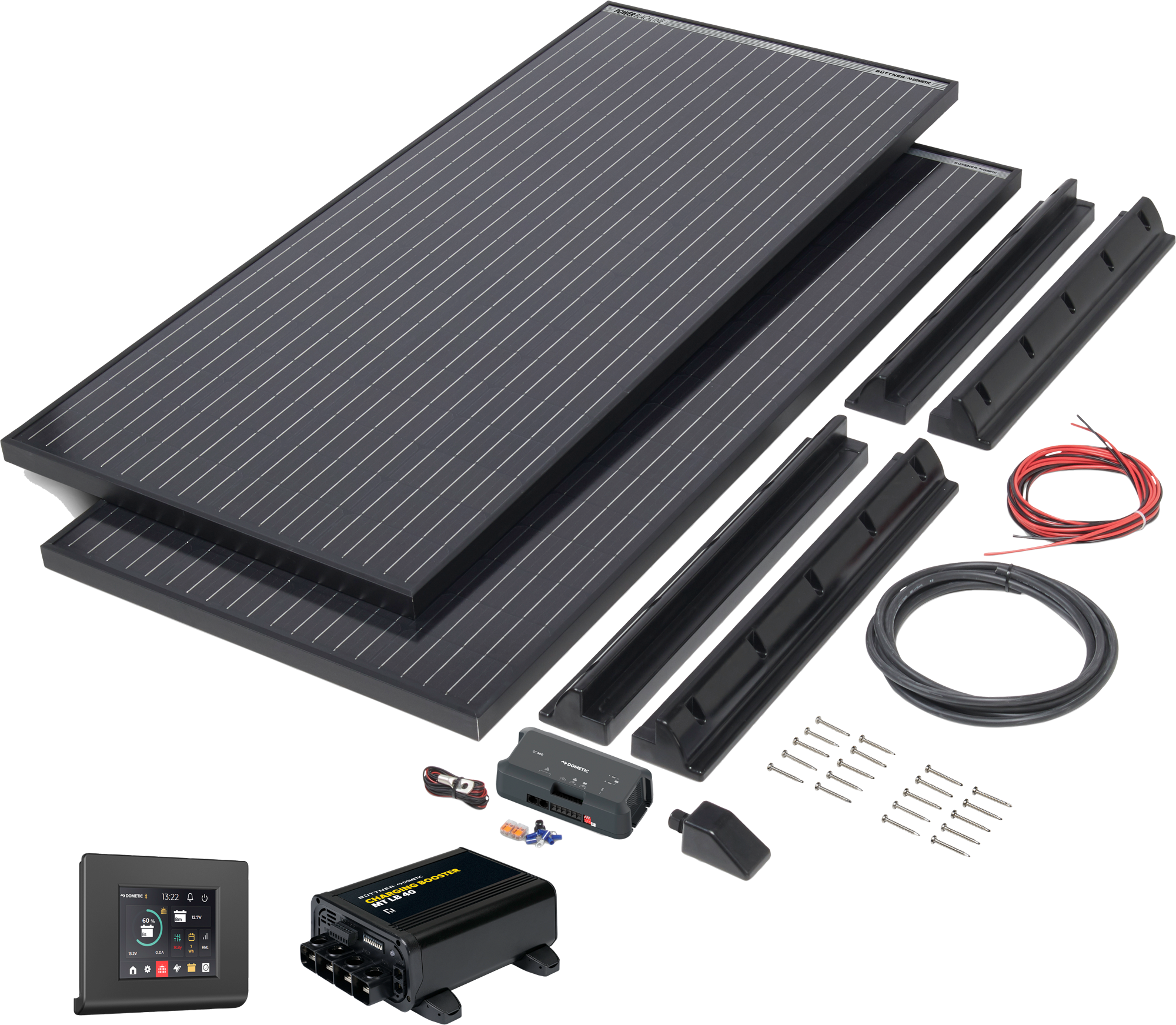Dometic Büttner Individuell angepasstes Solarkit Autarkie Kit Power 2 für große Freizeitfahrzeuge, 2 x 200 W, 80 Zellen - Solar-Komplettsets von Büttner Dometic