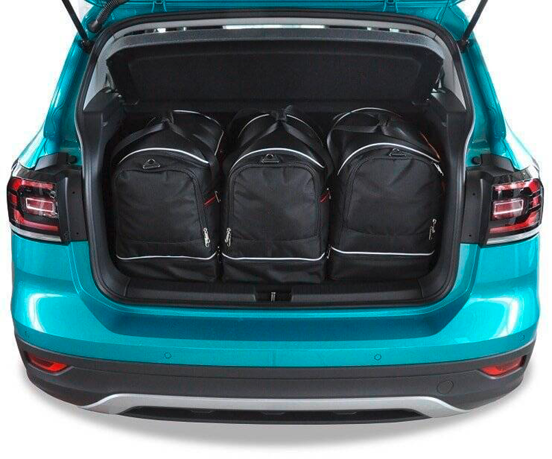 KJUST 3-teiliges Kofferraumtaschen-Set für Volkswagen T-Cross ab 2018  - Organizer und Taschen