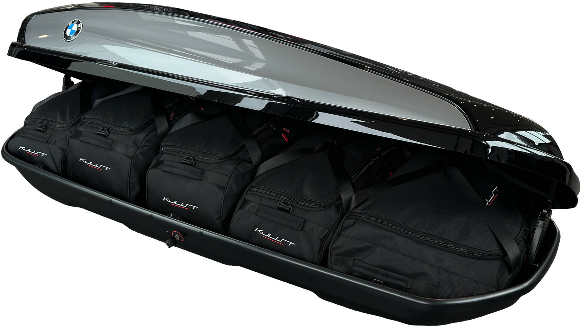 KJUST 5-teiliges Dachboxtaschen-Set für BMW Original-Dachbox mit 420 Liter - Organizer und Taschen