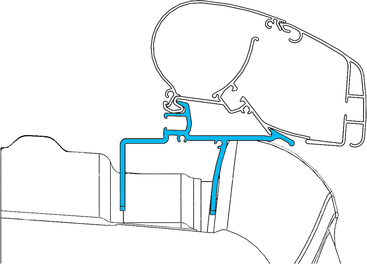 Dometic PR-ADAPT Wandmarkisenadapter für VW Crafter ab 2017
