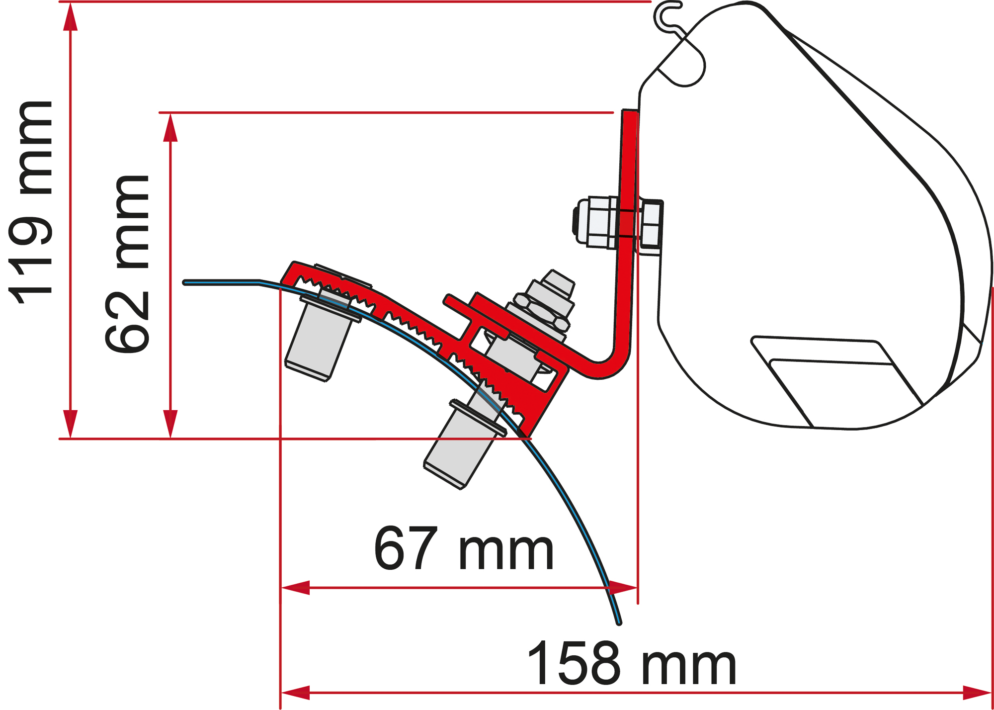 Fiamma Kit Stellantis Markisenadapter für Fiamma