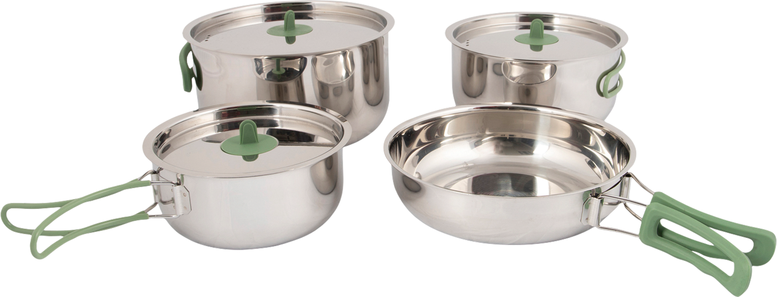 Bo-Camp Travel Topfset Edelstahl 4-tlg.