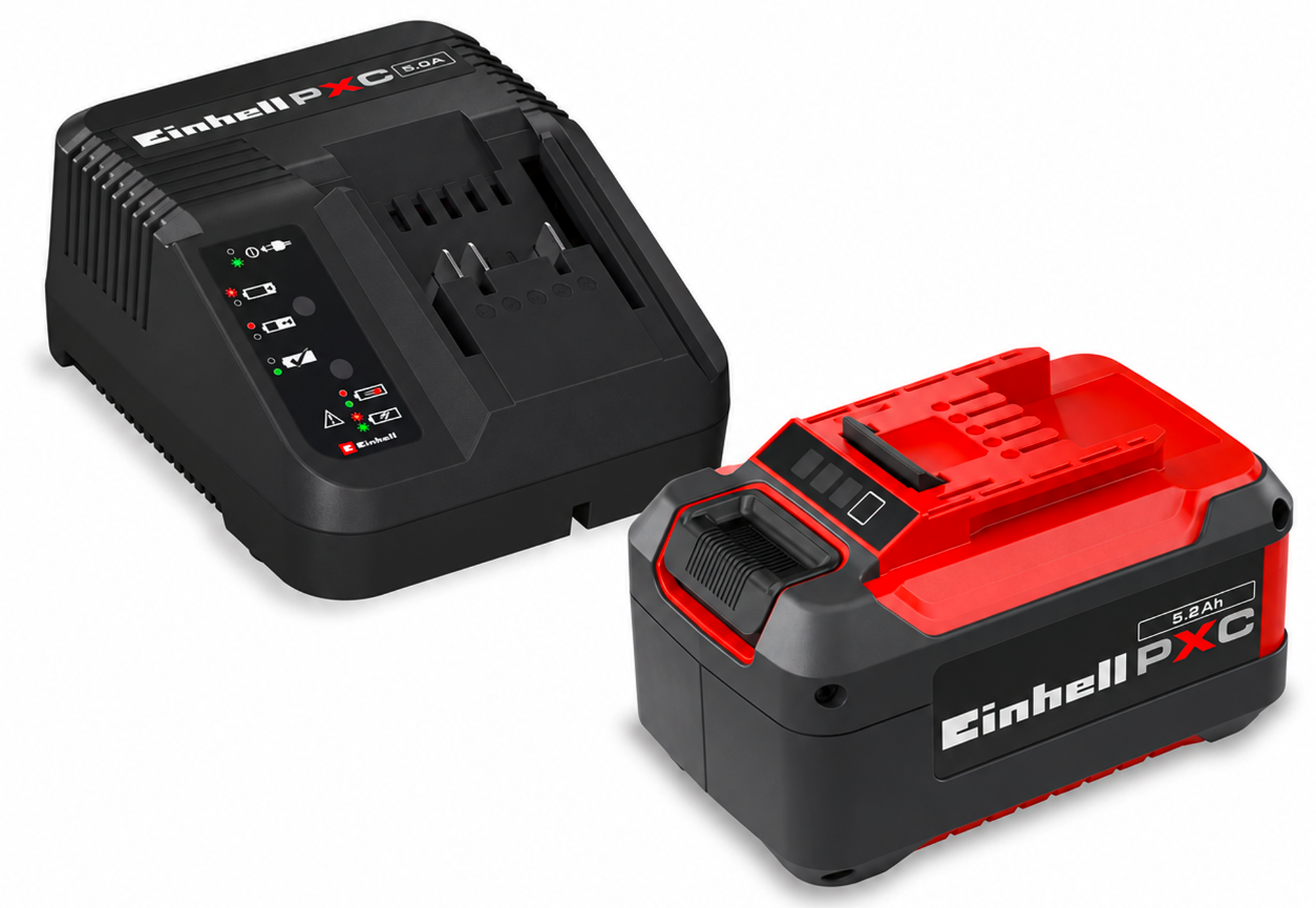 Einhell PXC-Starter-Kit bestehend aus Ladegerät und Akku 18 V 5,2 Ah - Batterie-Ladegeräte