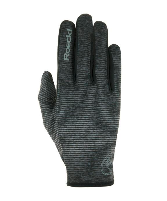 Roeckl Java Unisex Laufhandschuhe dunkelgrau 8,5 - Handschuhe, Gürtel & Sonstiges