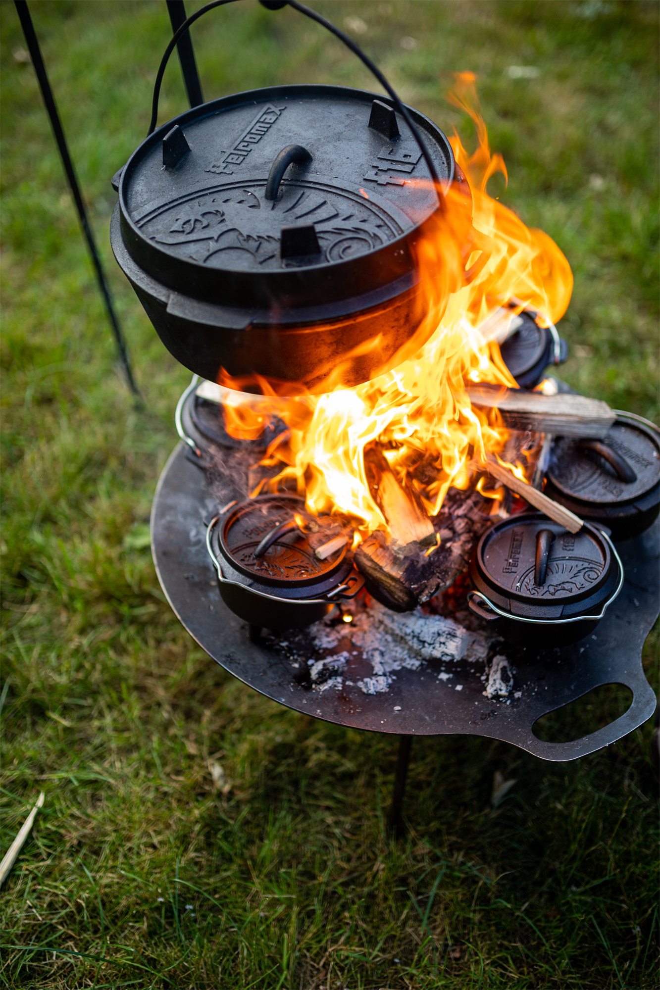 Petromax Dutch Oven FT6-T Schwarz mit planem Boden 5,5 l