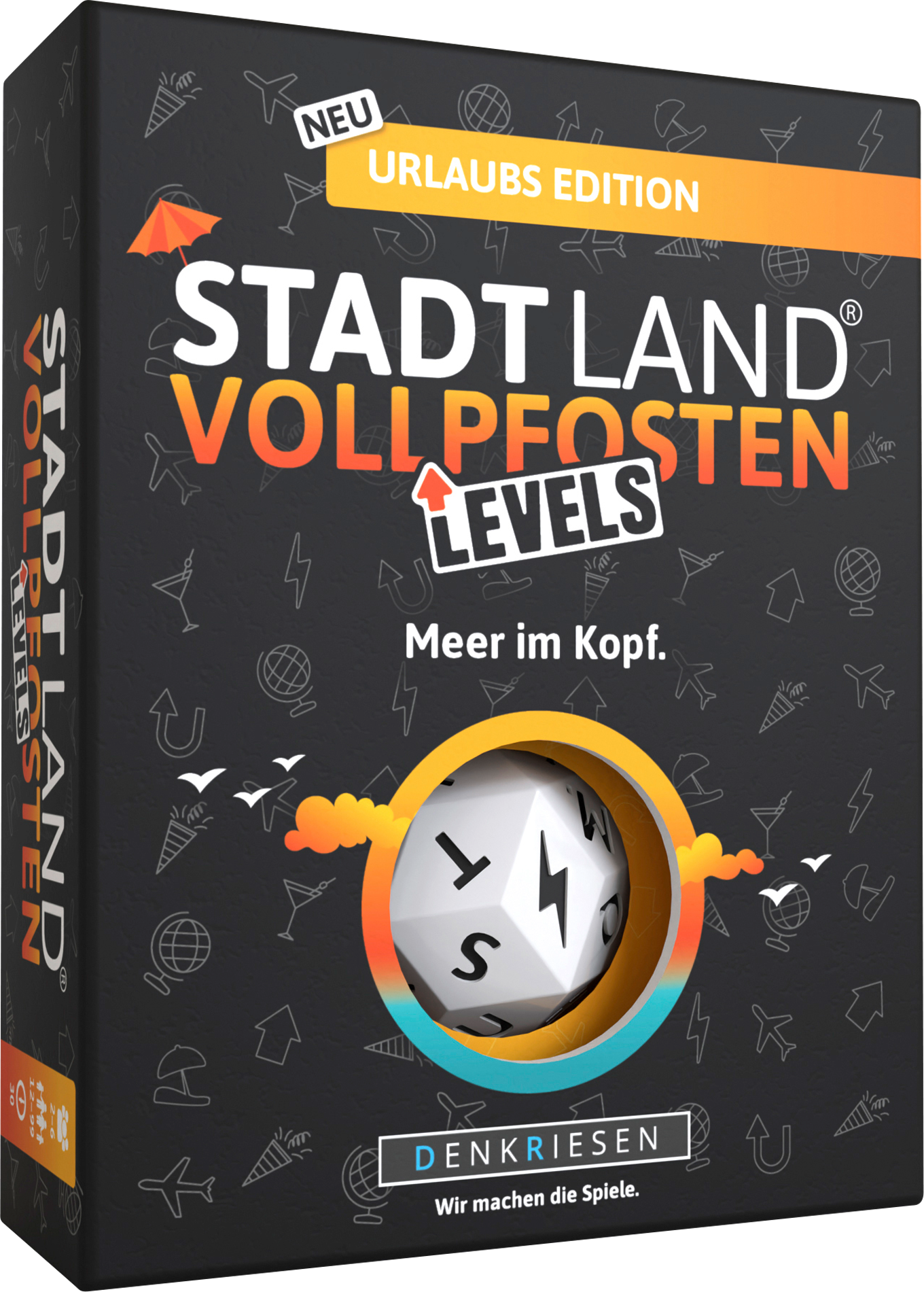 Denkriesen Stadt Land Vollpfosten Levels Urlaubs Edition Kartenspiel 4 Level Wortspiel - Spielsachen