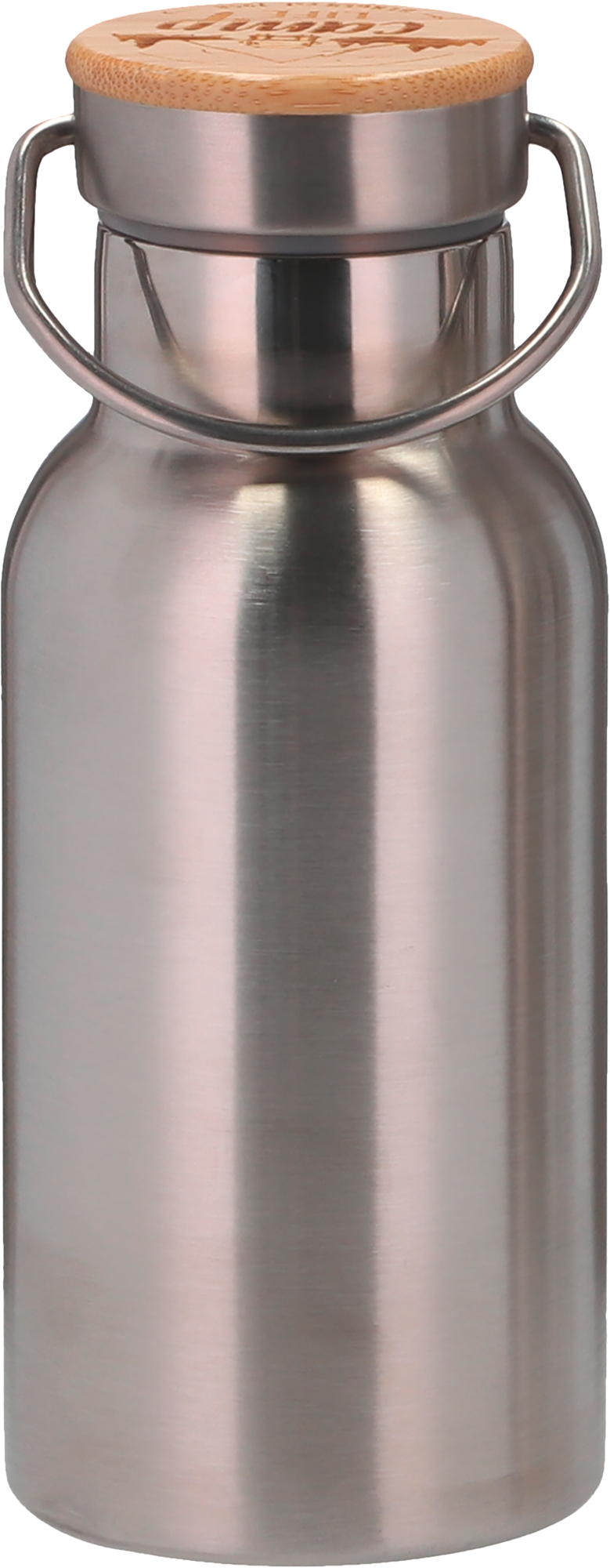 Camplife Edelstahl Isolierflasche mit Bambusdeckel 350 ml - Isolierflaschen & Isobehälter