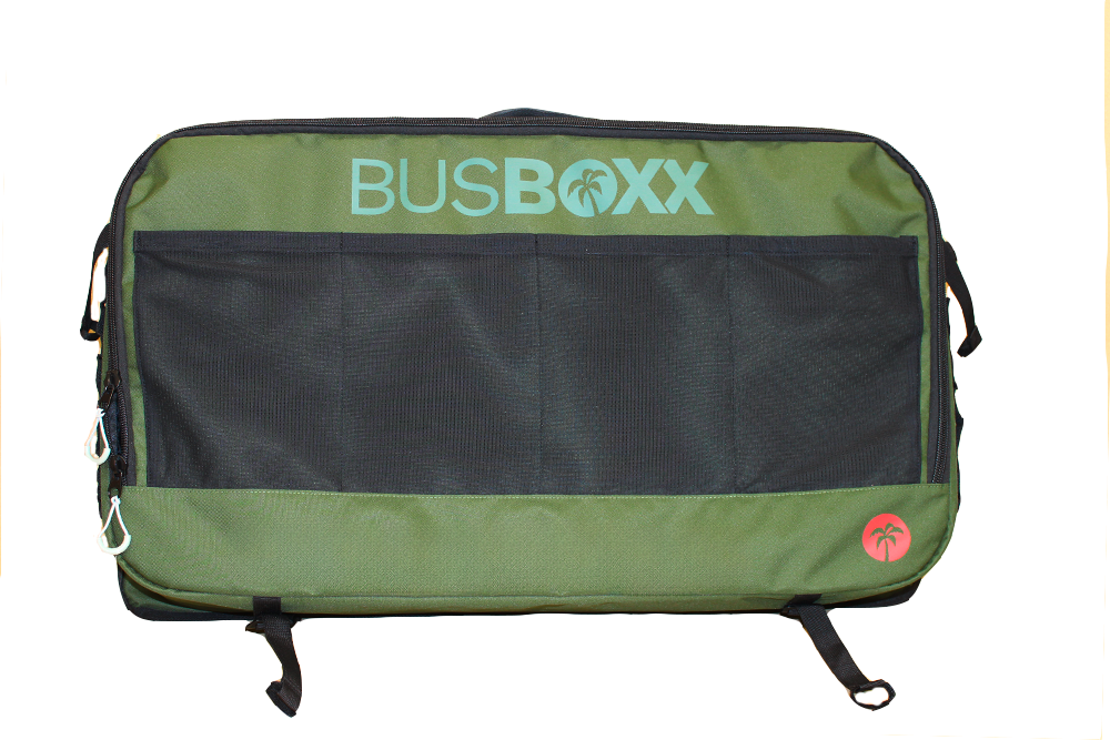 BusBoxx Fenstertasche windowBOXX 50 Liter Jungle passend für California Beach / Multivan mit Sonnenrollo - Organizer und Taschen