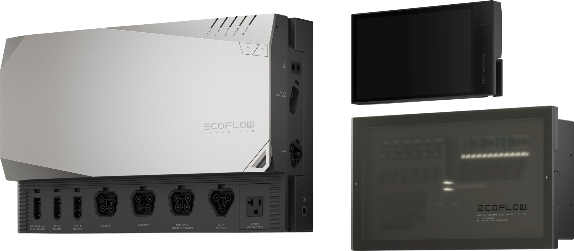 EcoFlow Power Hub Independence Kit: Power Hub / Cable Pack / Distribution Panel / Monitor Stromversorungslösung für Fahrzeuge