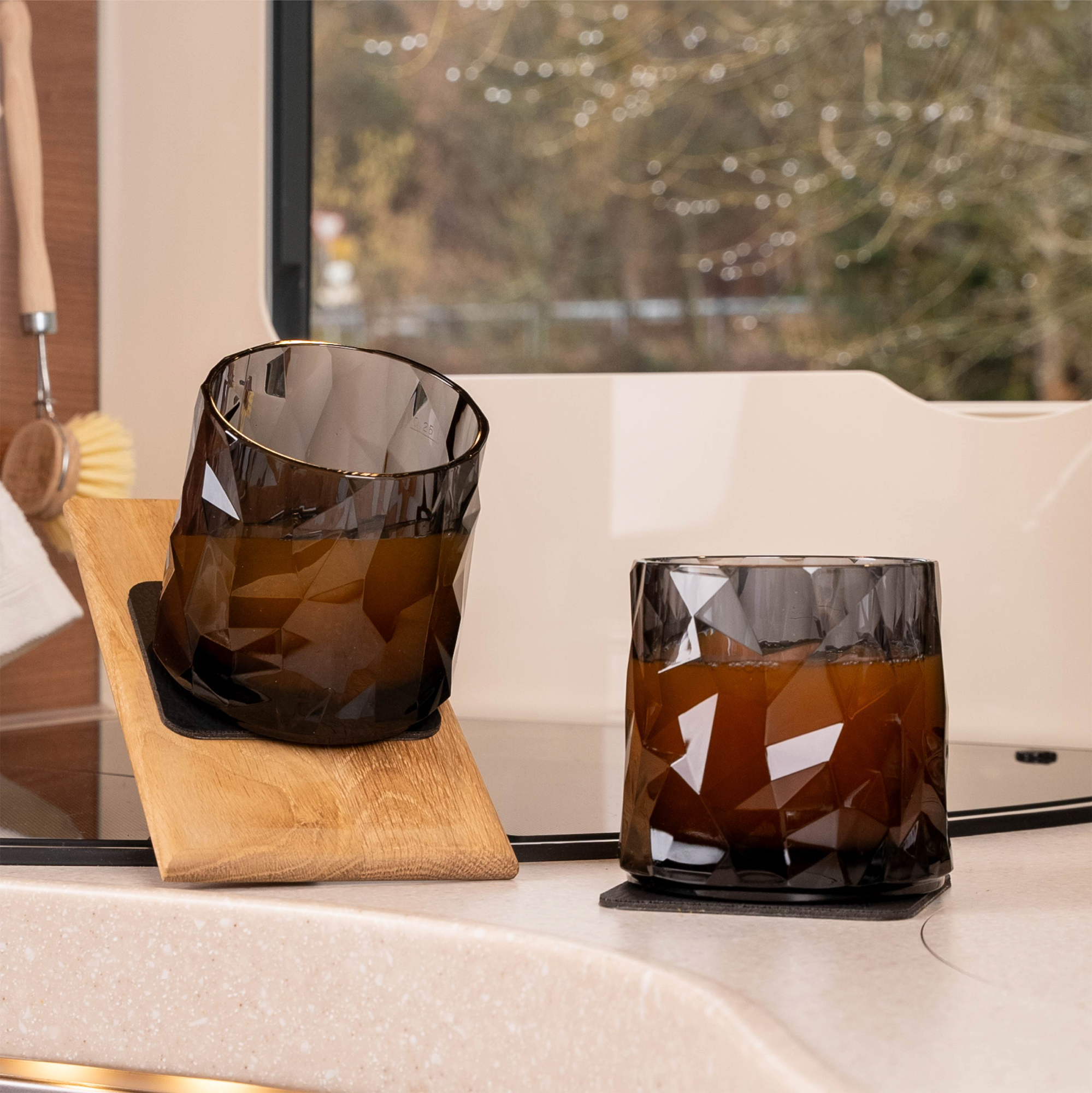 Silwy Tumbler Magnet-Kunststoffgläser 2er Set 250 ml grau  - Gläser