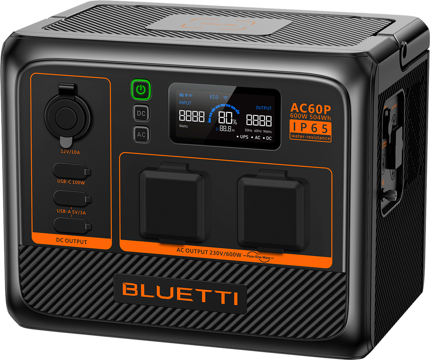 Bluetti AC60P-Black-EU tragbare Powerstation 600