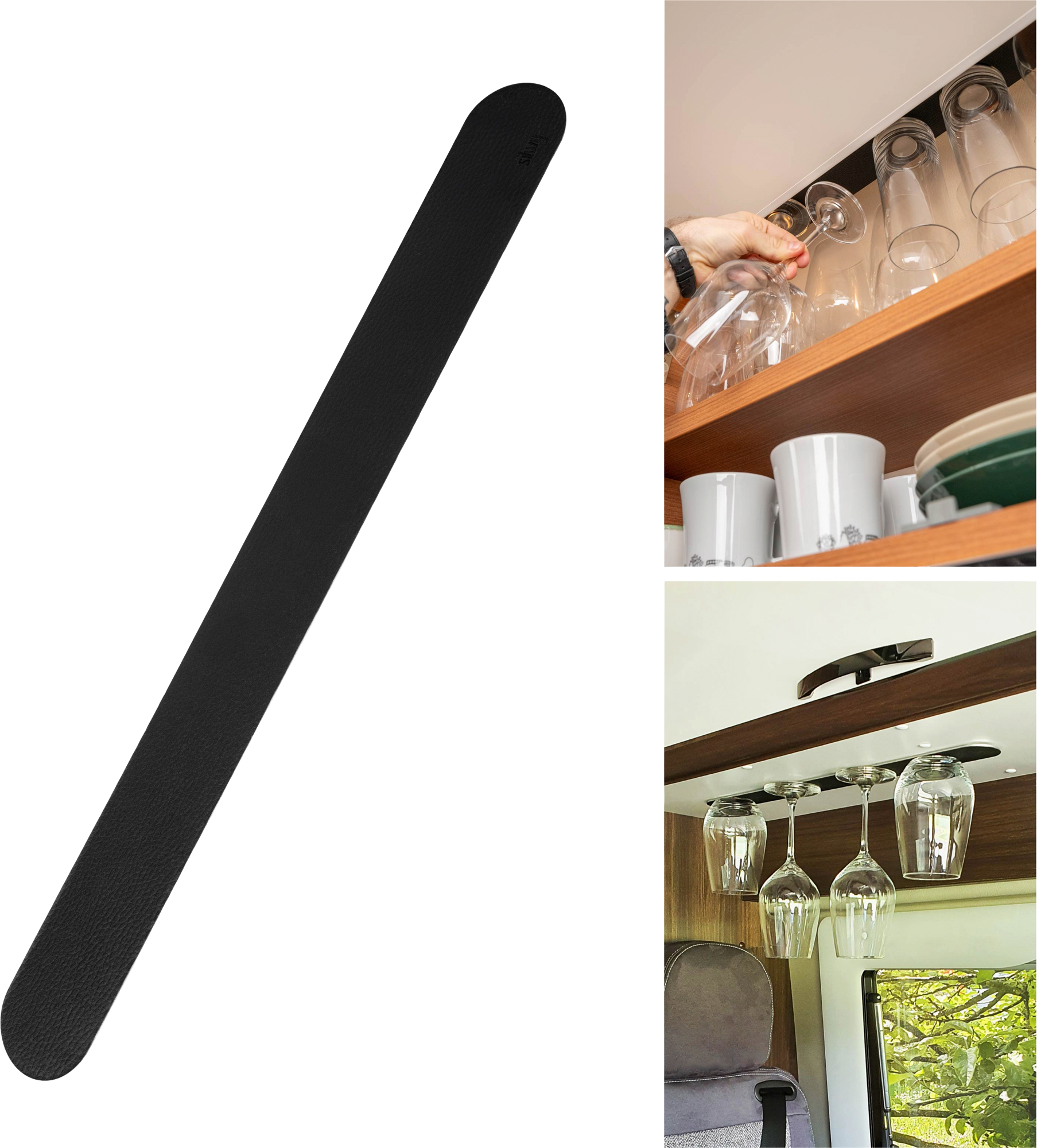 Silwy Metall-Leiste 50 cm für Magnet-Geschirr & Haken - Ordnungssysteme