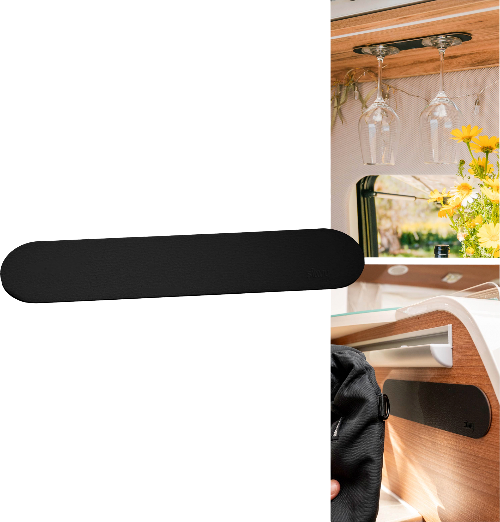 Silwy Metall-Leiste 25 cm für Magnet-Geschirr & Haken - Ordnungssysteme