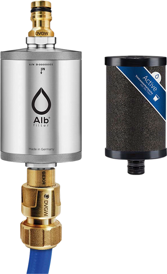 Alb Filter® MOBIL Active Trinkwasserfilter Mit GEKA Anschluss Edelstahl
