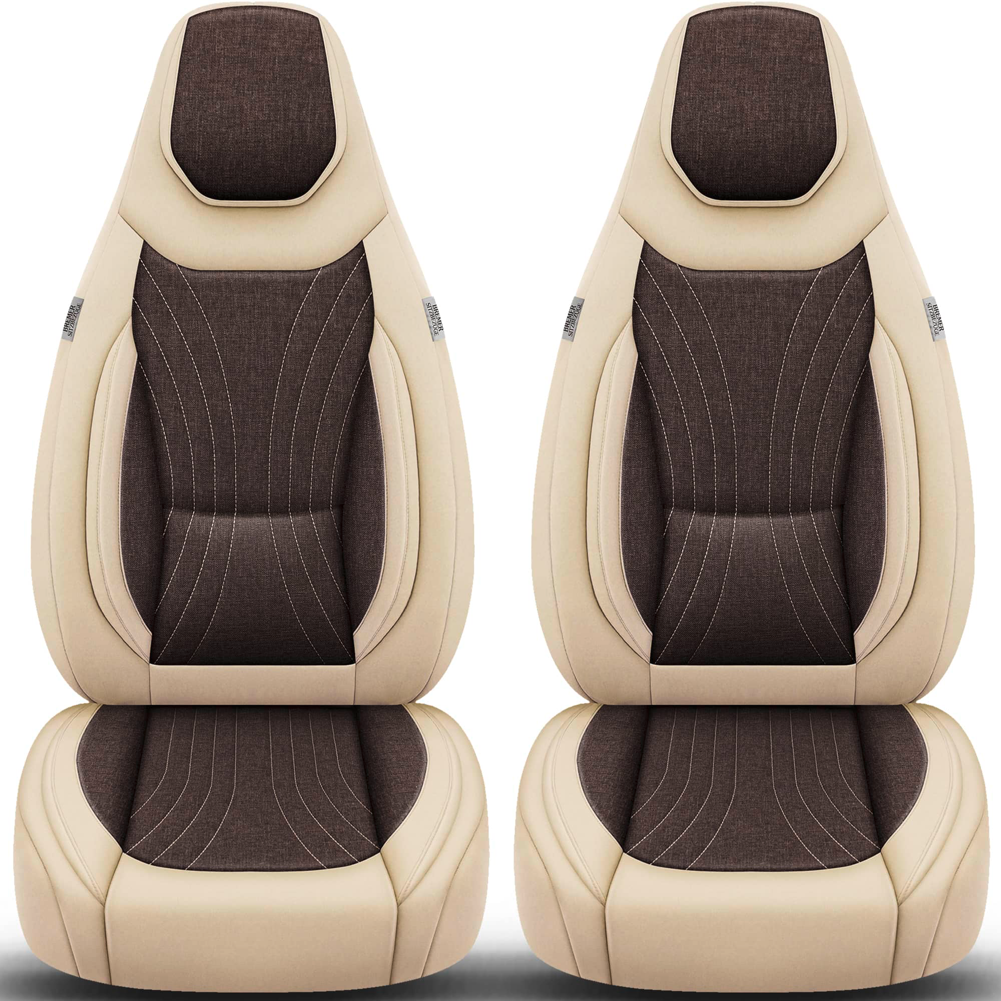 Bremer Sitzbezüge Wohnmobil Schonbezüge C-Serie 2 Stück für Fiat Ducato / Jumper / Boxer braun/beige - Sitzbezüge von Bremer-Sitzbezüge