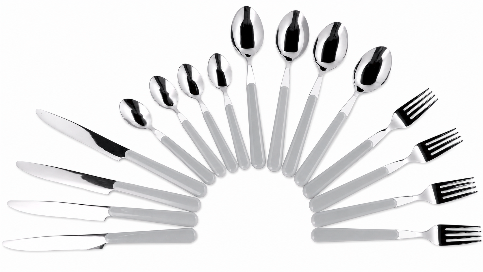 Berger Brezza Edelstahl Besteck-Set 16 tlg. grau für 4