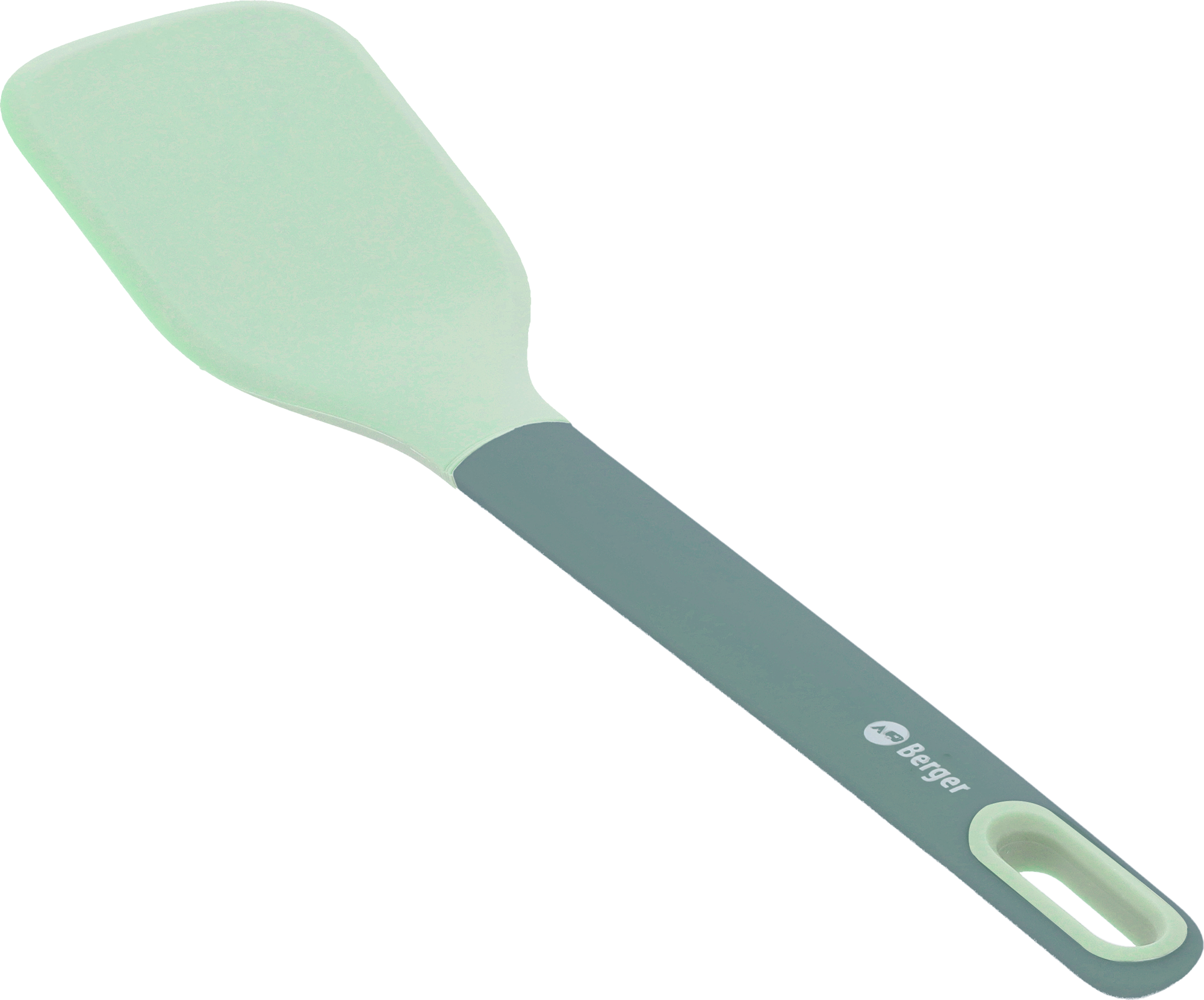 Berger Pfannenwender aus Silikon/Kunststoff grün