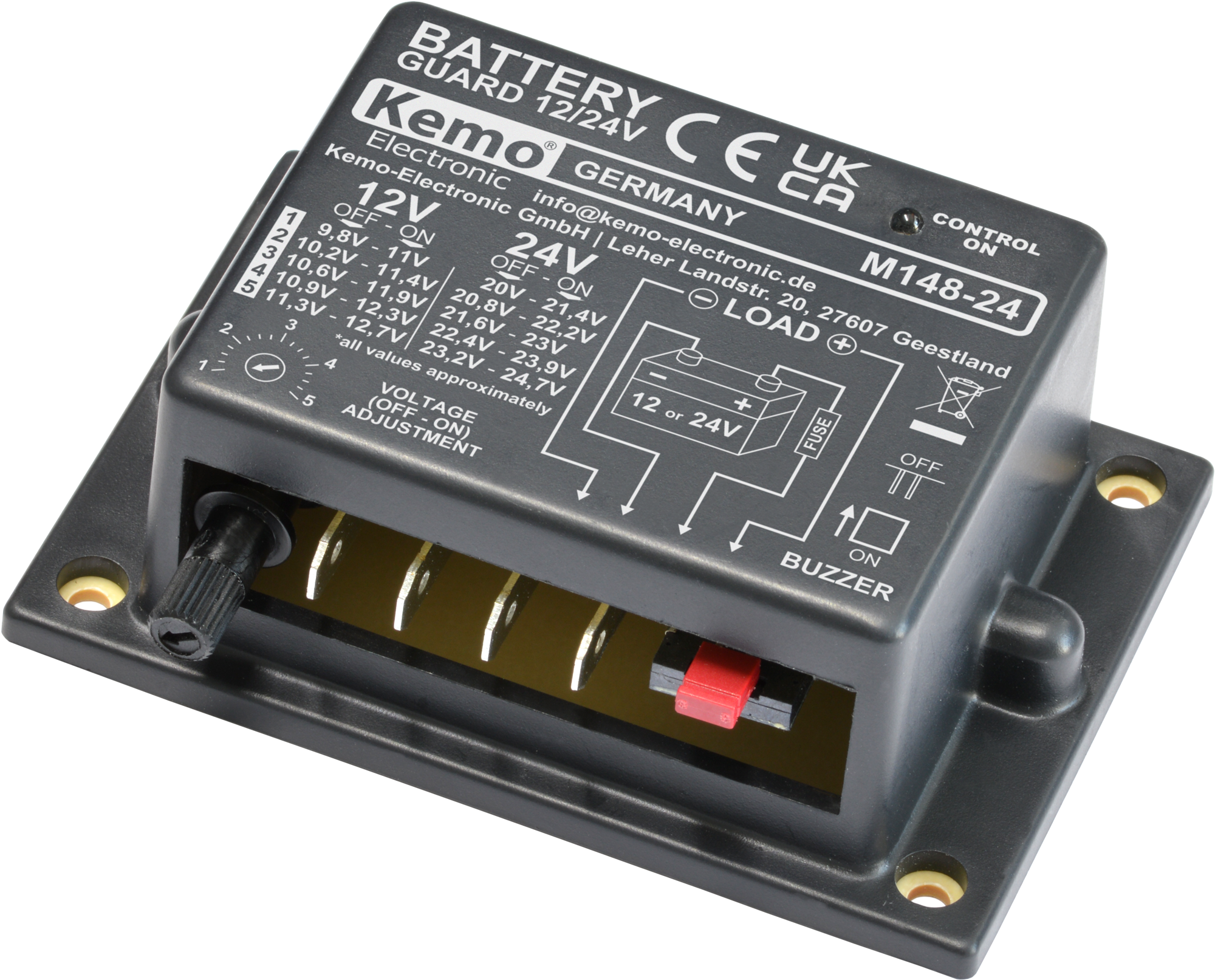 Kemo M148-24 Batteriewächter 12/24 V Schutz vor