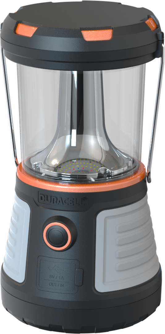 Duracell DL2500R LED-Campinglaterne mit Powerbank-Funktion 10.000 mAh / 2500 lm - Akku Campinglampen