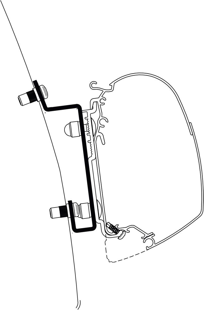 Thule Omnistor 5200 Markisenadapter Ford Transit H3 ab