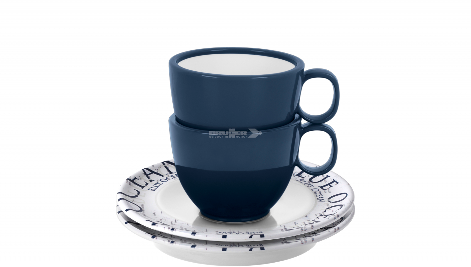 Brunner Antislip Espresso-Tassen Set 2-teilig mit rutschhemmende Untertasse - Becher & Tassen