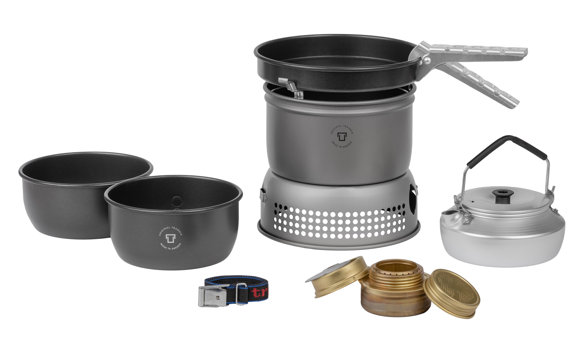 Trangia Trangiakök 27-6 HA Campingkochset 4- teilig mit Spiritusbrenner Set 5 - Spirituskocher