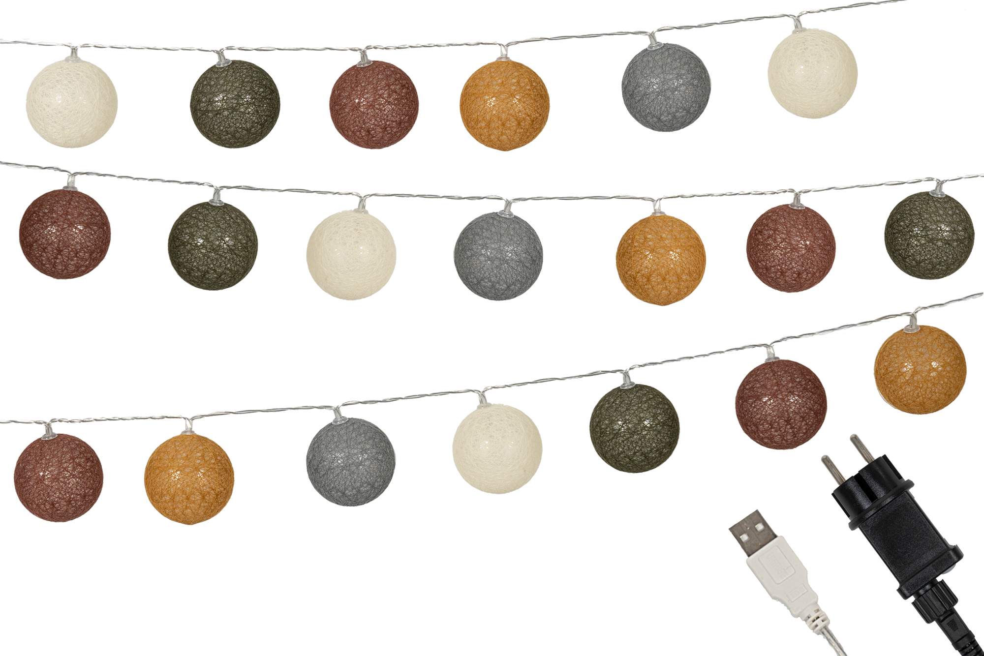 Berger Cotton Sphere LED Lichterkette 20 LED 2,3 Meter