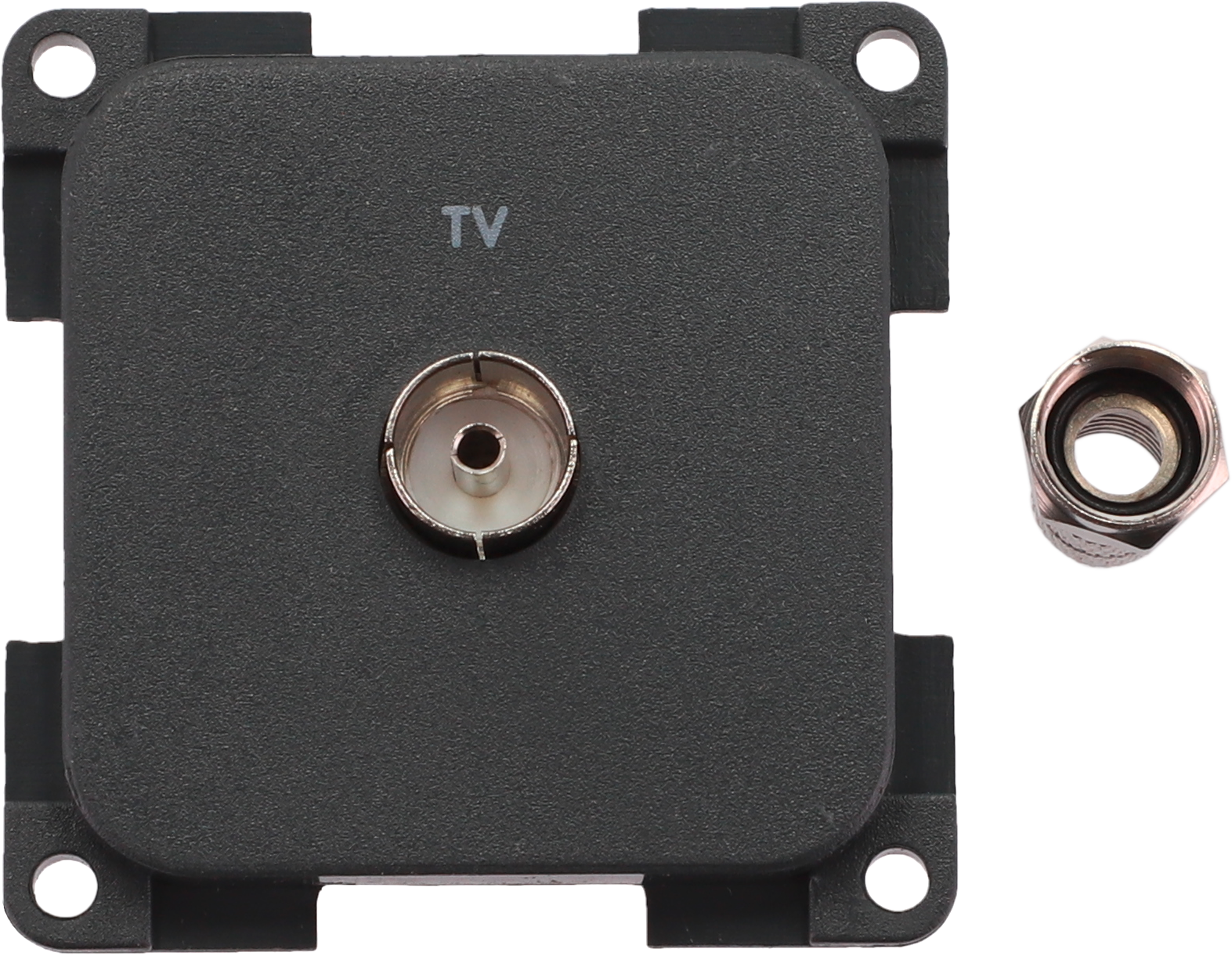 Inprojal System 10.000 Steckdose TV 5 mm schiefergrau - Sat-Zubehör
