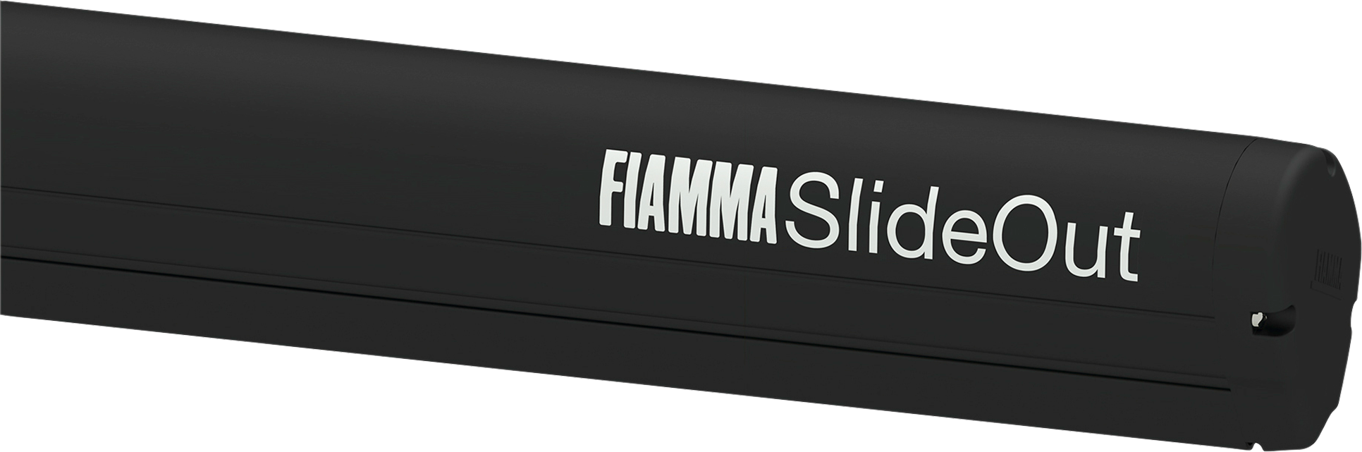 Fiamma Slide Out 200 Markise für mobile Fahrzeugwände Tuchfarbe Royal Grey Gehäusefarbe Deep Black 200 cm