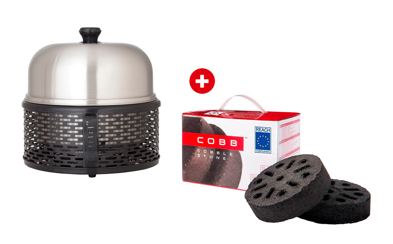 COBB Kohle Grill Pro Black + 6 Grillbriketts