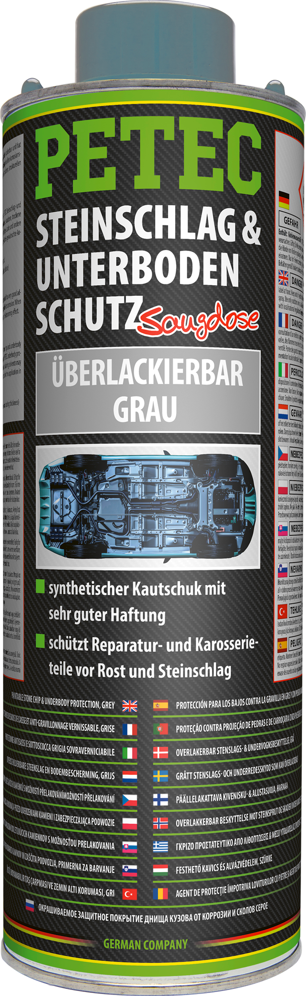 Petec Steinschlag- & Unterbodenschutz Saugdose grau 1000 ml - Technik & Wartung