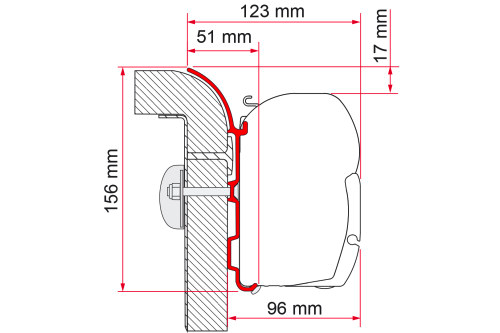 Fiamma Kit Bürstner Markisenadapter für Fiamma