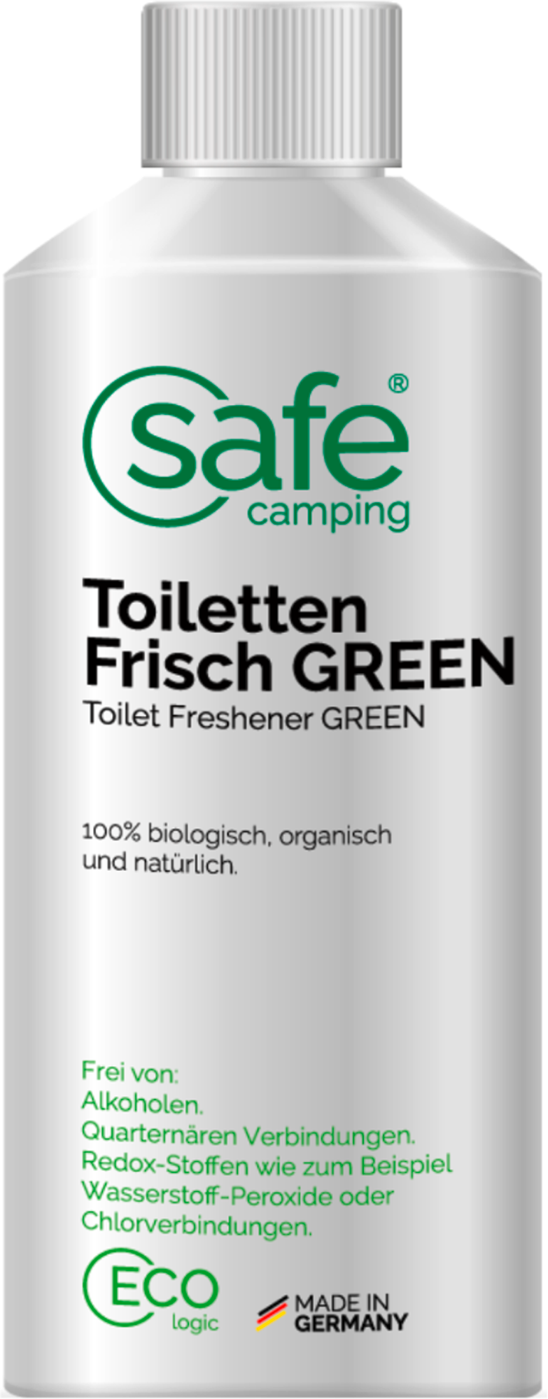 Safe Camping Toiletten-Frisch Green Zusatz für den Spülwassertank 500 ml - Sanitärzusätze & -flüssigkeiten