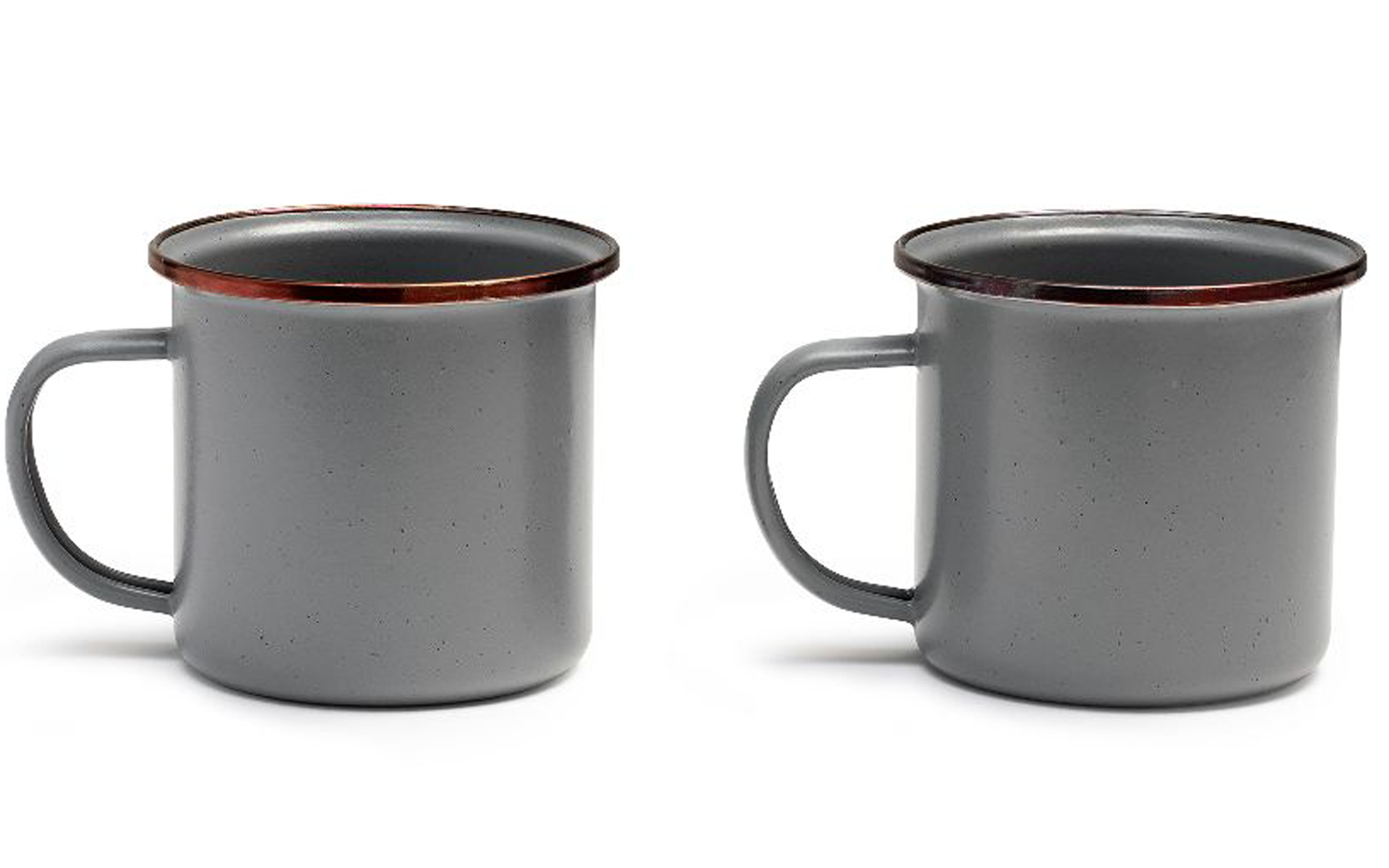 Barebones emaillierte Tassen-Set Enamel 2 teilig stone grey - Becher & Tassen