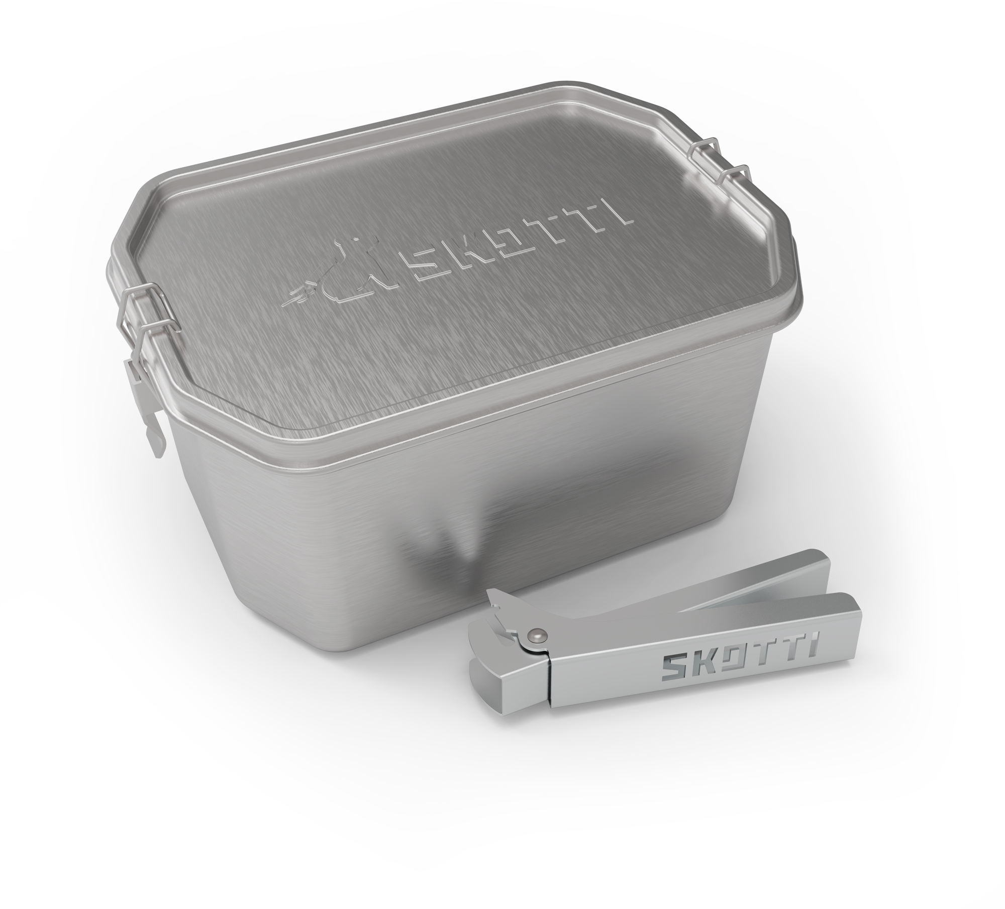 Skotti Multifunktionsbox Boks für Skotti Grill inklusive Hebezange 2,5 Liter - Behälter und Halterungen