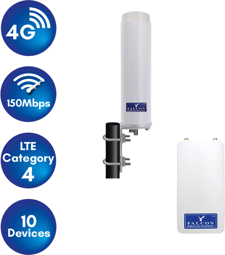 Falcon Rural 4G LTE Breitbandantenne inkl. mobilem Router 150 Mbit/s - 5G-/LTE-Antennen