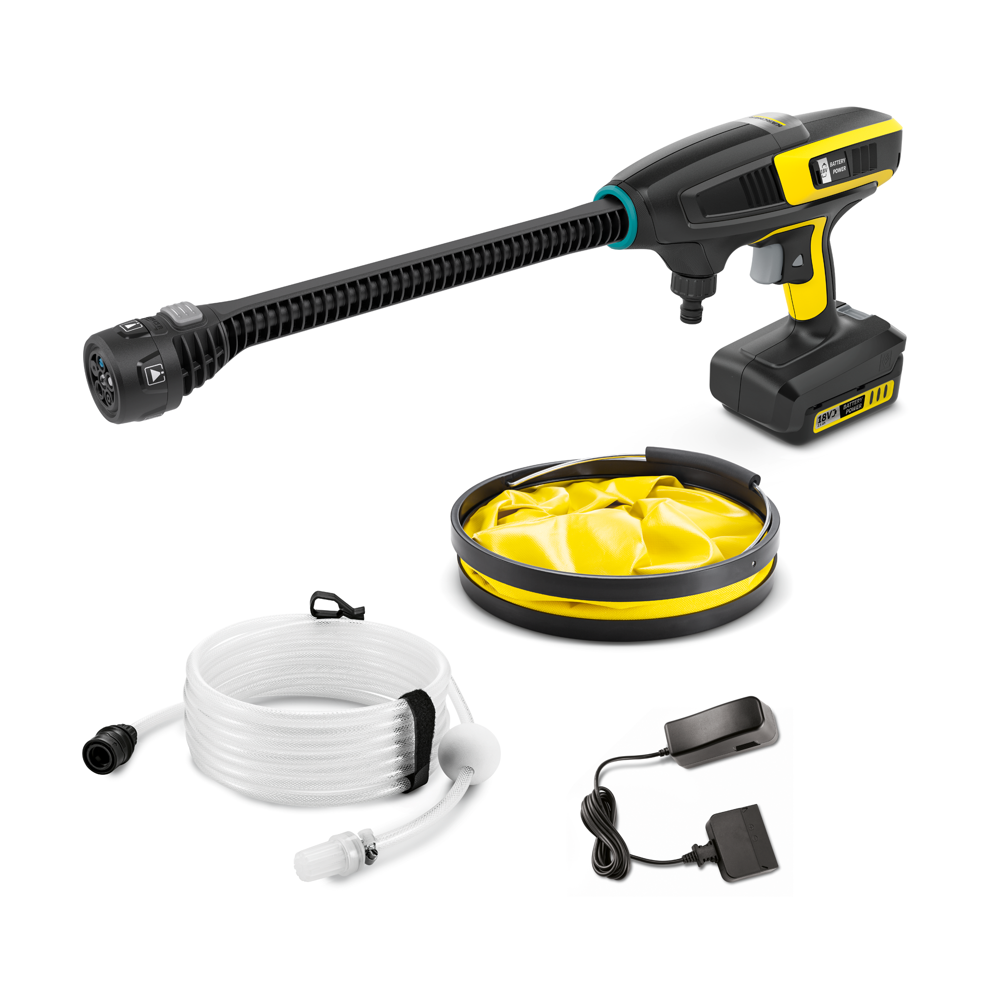 Kärcher Akku-Mitteldruckreiniger KHB 6 Battery Set MJ inklusive Ansaugschlauch / 18-V-Wechselakku / Ladegerät max. 24