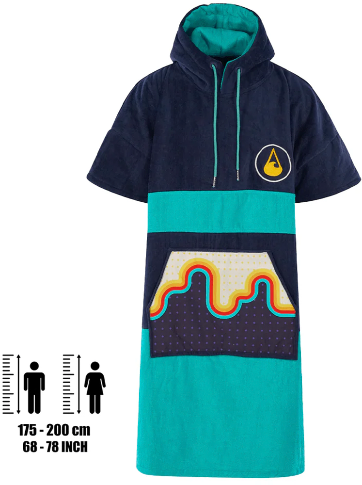 Wave Hawaii Cotton Velours Bluebow Unisex Poncho