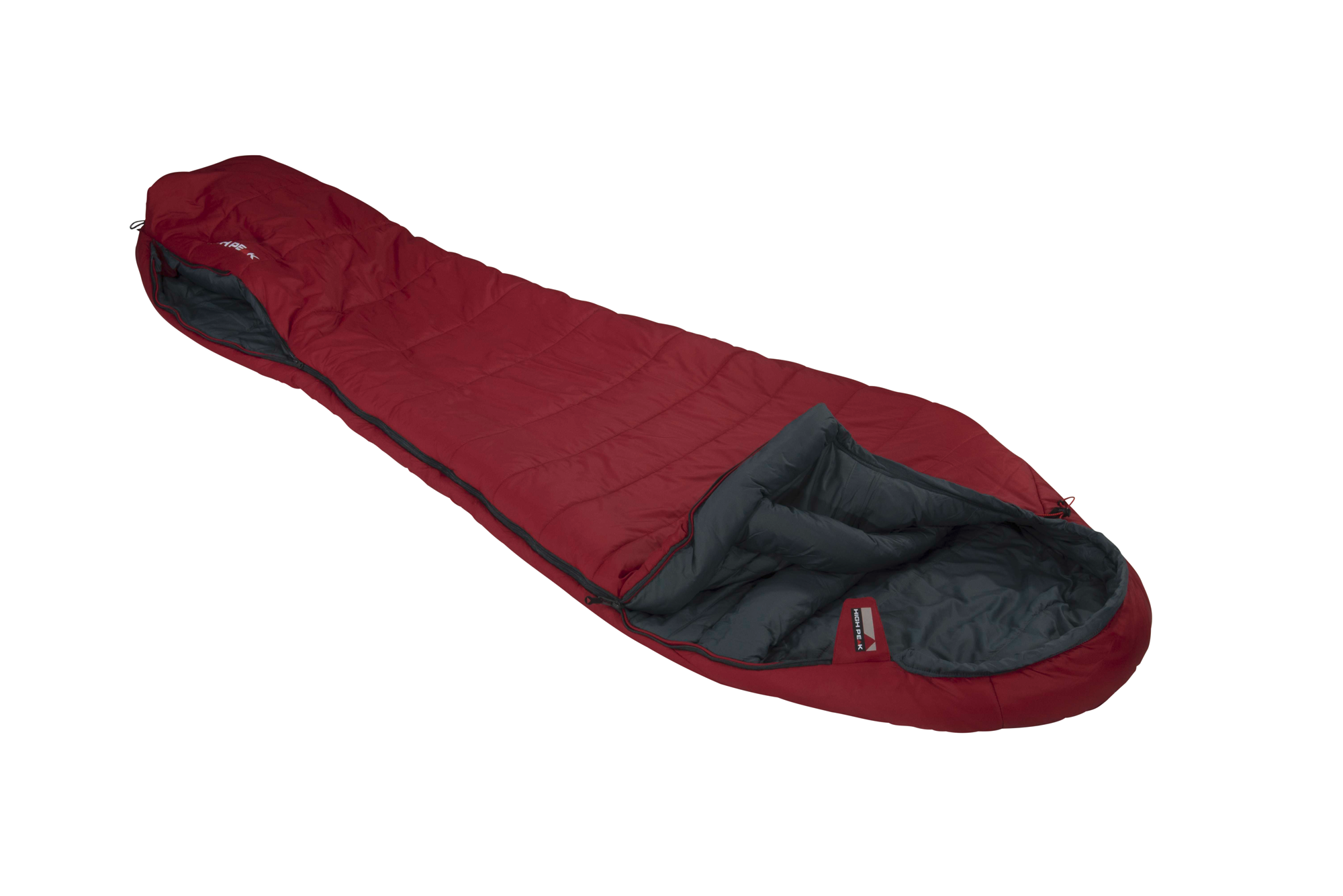 High Peak Hyperion 1 M Mumienschlafsack 210 x 80 cm dunkelrot/grau - Schlafsäcke