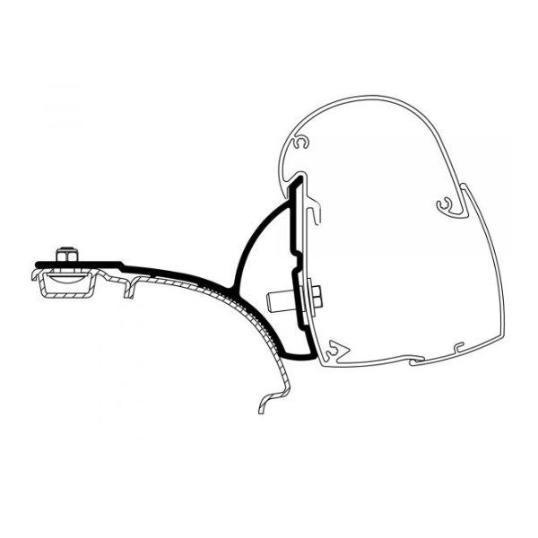 Thule Adapter Set für Markise Omnistor 5102 / VW T5/T6 Linkslenker - Thule Ersatzteilnummer