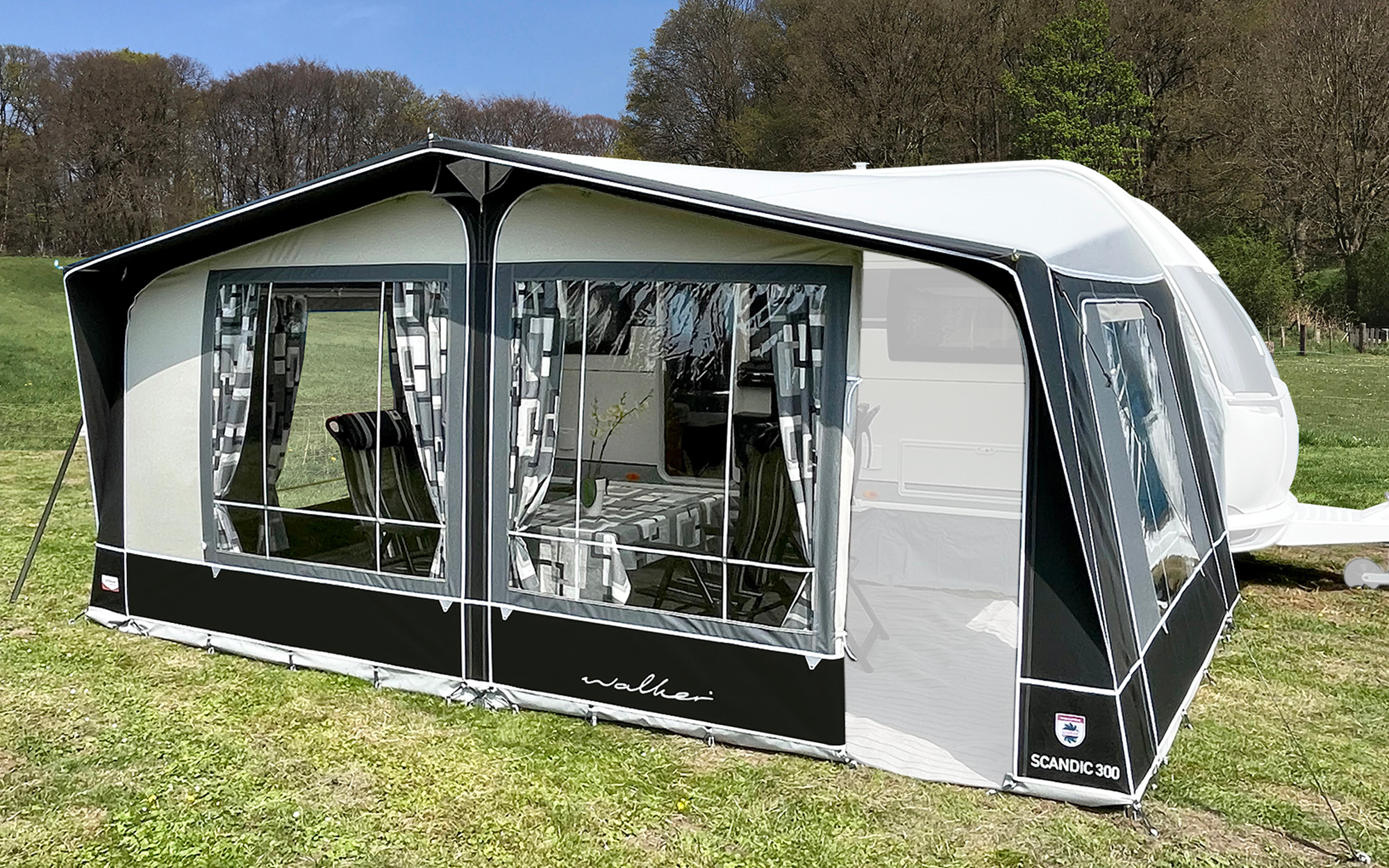 Walker Scandic 300 Wohnwagen Vorzelt Anthrazit mit